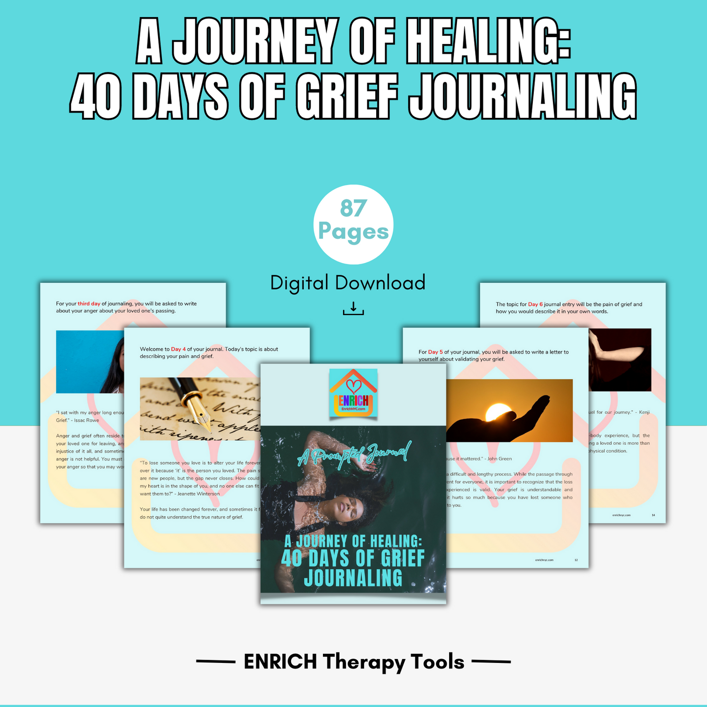 A Journey of Healing: 40 Days of Grief Journaling