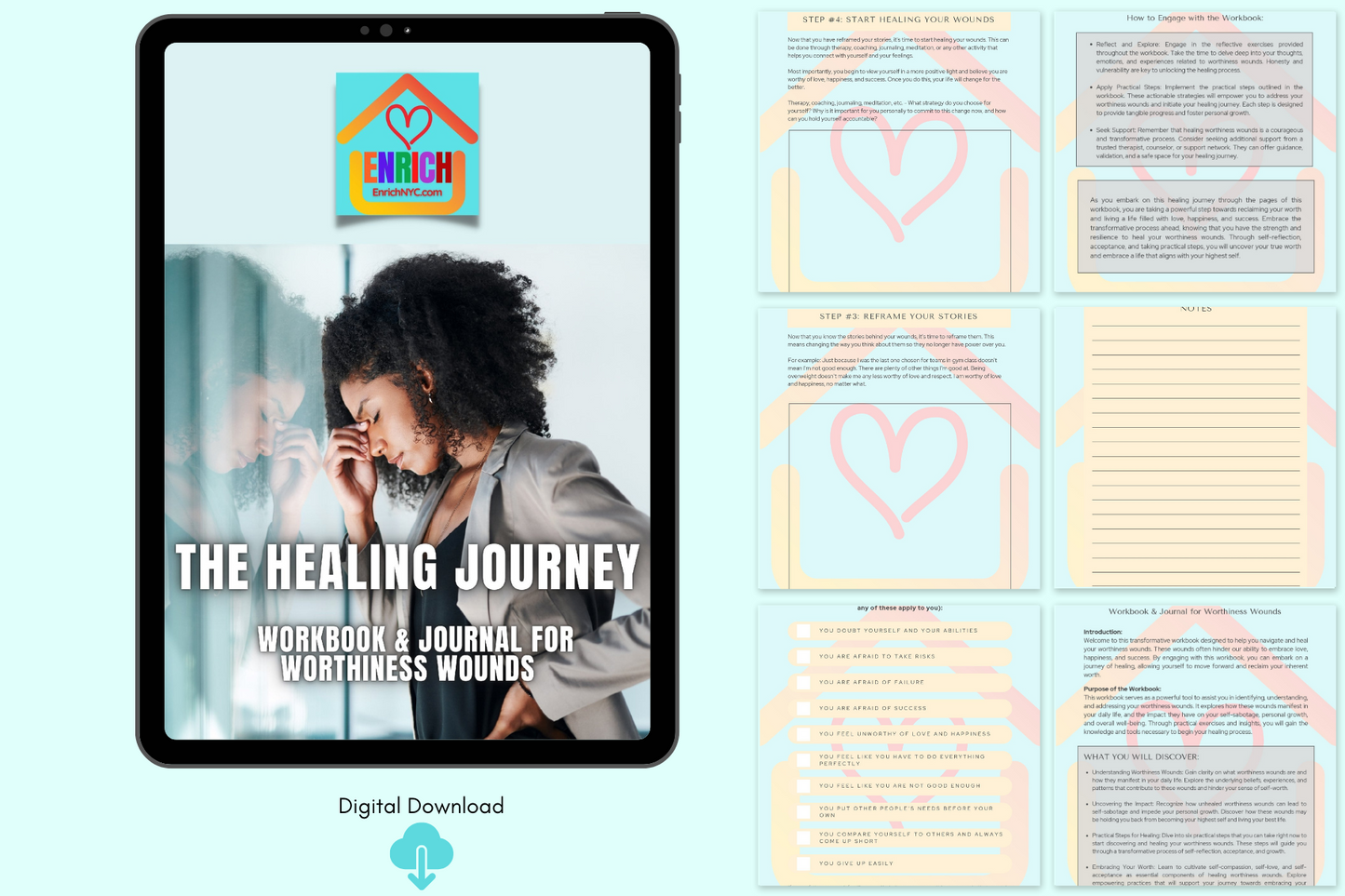 The Healing Journey: Workbook for Worthiness Wounds