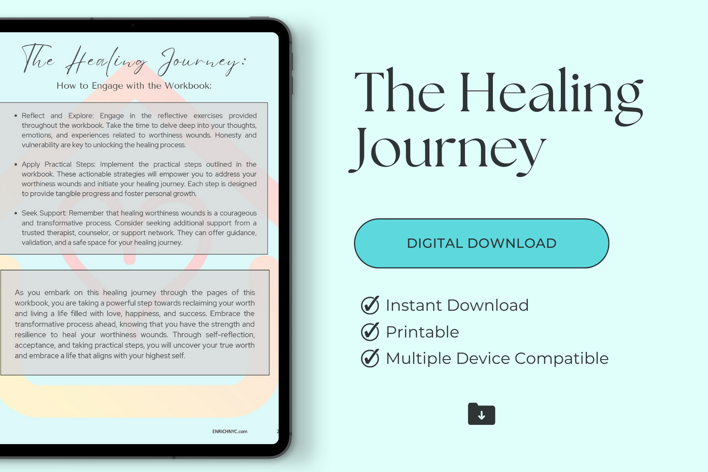 The Healing Journey: Workbook for Worthiness Wounds